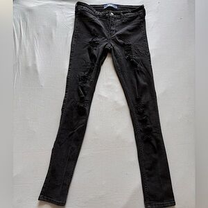 Black ripped skinny jeans